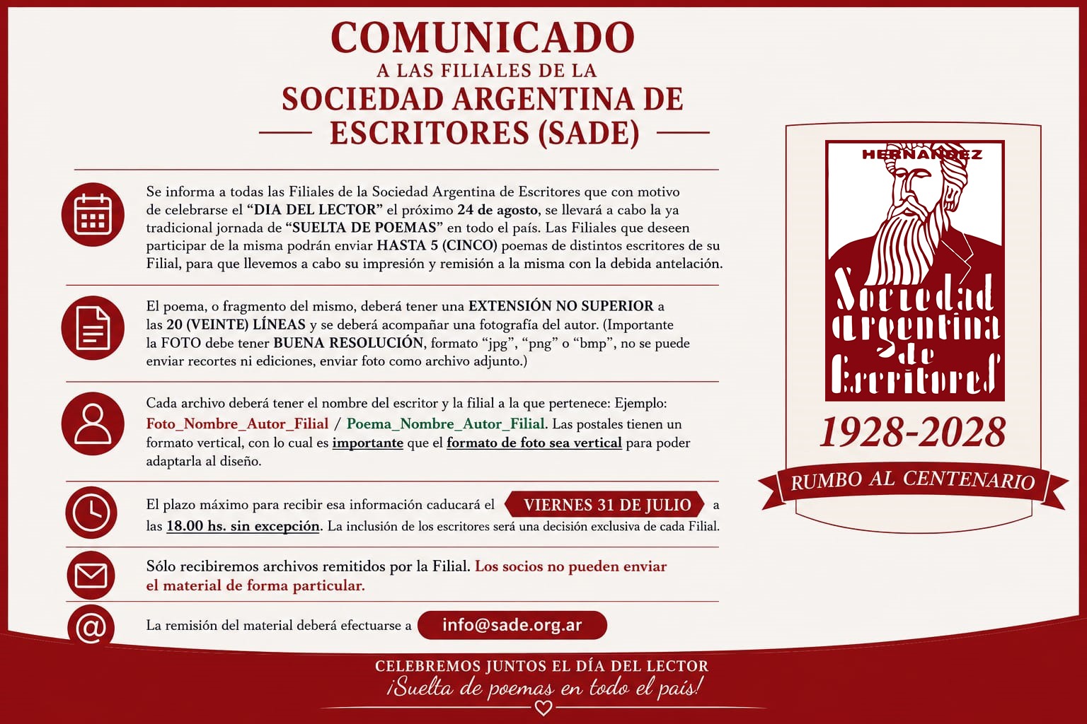 COMUNICADO… Suelta de Poemas